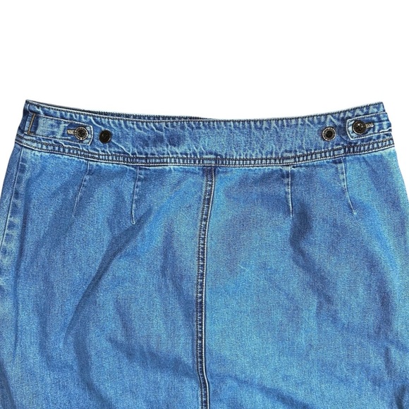 Y2K Eddie Bauer Denim Maxi Skirt 12 Western BoHo Cottagecore Modest Classic - Picture 4 of 10